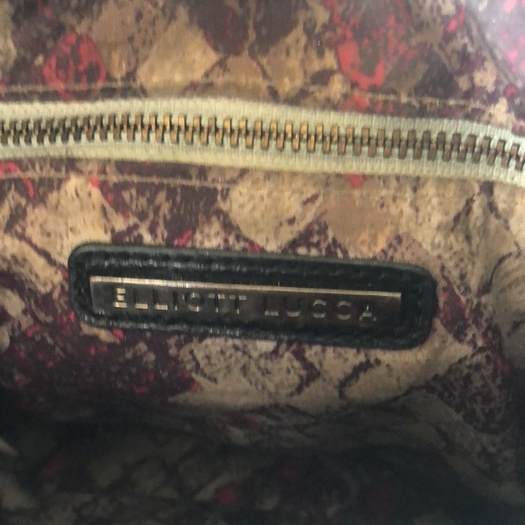 ELLIOT LUCCA black buttery soft 100% leather crossbody. Black tassels in front. - Picture 11 of 15